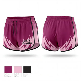 Womens Shorts, Lady Yukons, Women's Basketball, Teamtime, Team time, sublimation, custom sports apparel, team uniforms, spirit wear, spiritwear, sports uniforms, custom shirts, team store, custom team store, fundraiser sports, apparel fundraiser