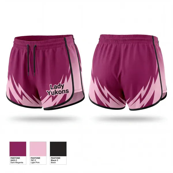 Womens Shorts, Lady Yukons, Women's Basketball, Teamtime, Team time, sublimation, custom sports apparel, team uniforms, spirit wear, spiritwear, sports uniforms, custom shirts, team store, custom team store, fundraiser sports, apparel fundraiser