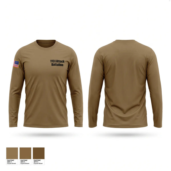 Long Sleeve Performance Shirt, 1-151 Attack Battalion, Army, Teamtime, Team time, sublimation, custom sports apparel, team uniforms, spirit wear, spiritwear, sports uniforms, custom shirts, team store, custom team store, fundraiser sports, apparel fundraiser