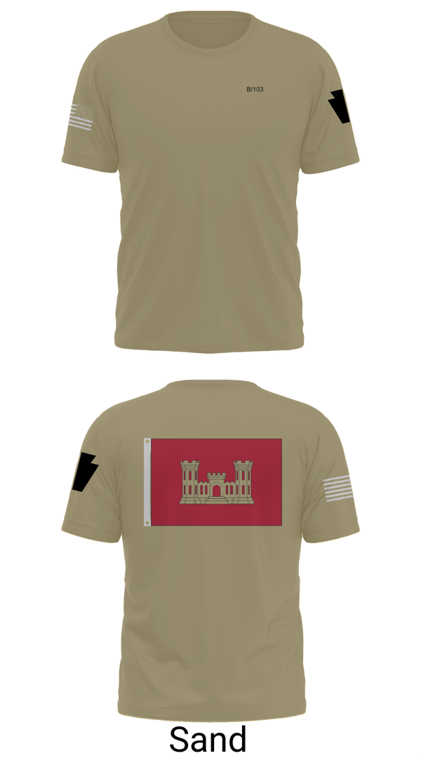 Short Sleeve Performance Shirt, B 103 EN BN, National Guard, Teamtime, Team time, sublimation, custom sports apparel, team uniforms, spirit wear, spiritwear, sports uniforms, custom shirts, team store, custom team store, fundraiser sports, apparel fundraiser