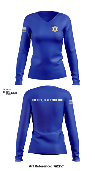 Womens Long Sleeve Vneck Shirt, Acadia Parish Sheriff's Office, Police, Teamtime, Team time, sublimation, custom sports apparel, team uniforms, spirit wear, spiritwear, sports uniforms, custom shirts, team store, custom team store, fundraiser sports, apparel fundraiser
