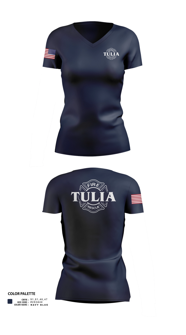 Womens Short Sleeve Vneck Shirt, Tulia Fire Department, Fire Department, Teamtime, Team time, sublimation, custom sports apparel, team uniforms, spirit wear, spiritwear, sports uniforms, custom shirts, team store, custom team store, fundraiser sports, apparel fundraiser
