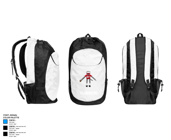 Gear Bag, Slammers, Men's Basketball, Teamtime, Team time, sublimation, custom sports apparel, team uniforms, spirit wear, spiritwear, sports uniforms, custom shirts, team store, custom team store, fundraiser sports, apparel fundraiser