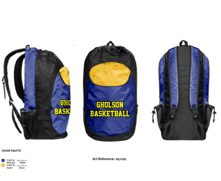 Gear Bag, Gholson, Women's Basketball, Teamtime, Team time, sublimation, custom sports apparel, team uniforms, spirit wear, spiritwear, sports uniforms, custom shirts, team store, custom team store, fundraiser sports, apparel fundraiser
