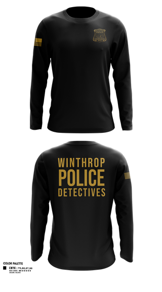 Long Sleeve Performance Shirt, Winthrop Police Detectives, Police, Teamtime, Team time, sublimation, custom sports apparel, team uniforms, spirit wear, spiritwear, sports uniforms, custom shirts, team store, custom team store, fundraiser sports, apparel fundraiser