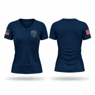 Womens Short Sleeve Vneck Shirt, Maumelle SWAT, Police, Teamtime, Team time, sublimation, custom sports apparel, team uniforms, spirit wear, spiritwear, sports uniforms, custom shirts, team store, custom team store, fundraiser sports, apparel fundraiser