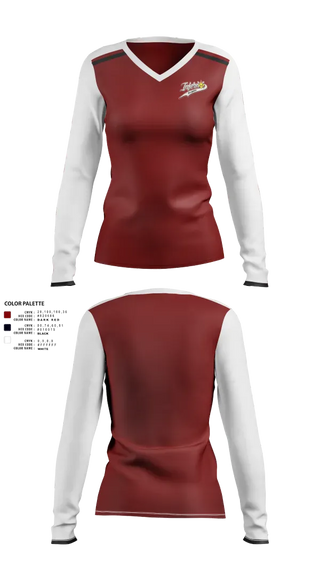 Womens Long Sleeve Vneck Shirt, Inferno, Softball, Teamtime, Team time, sublimation, custom sports apparel, team uniforms, spirit wear, spiritwear, sports uniforms, custom shirts, team store, custom team store, fundraiser sports, apparel fundraiser
