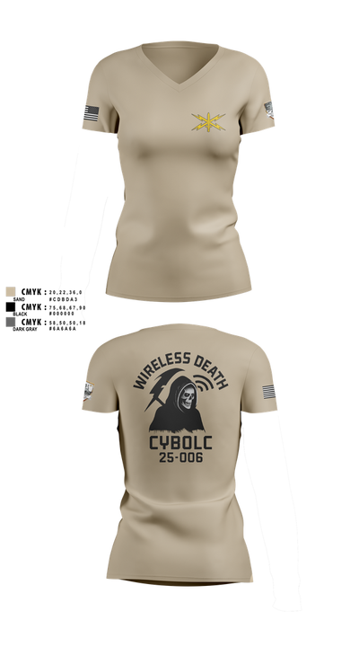 CyBOLC 25-006 6118734 Women's Short Sleeve V-neck Shirt - 5