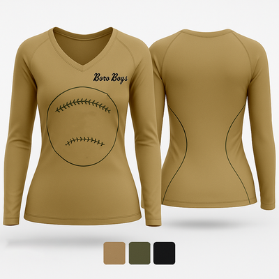 Boro Boys 20838207 Women's Long Sleeve V-neck Shirt - 1