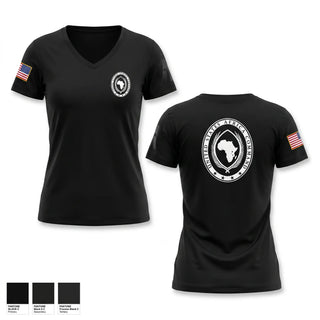 Womens Short Sleeve Vneck Shirt, USAFRICOM, Army, Teamtime, Team time, sublimation, custom sports apparel, team uniforms, spirit wear, spiritwear, sports uniforms, custom shirts, team store, custom team store, fundraiser sports, apparel fundraiser