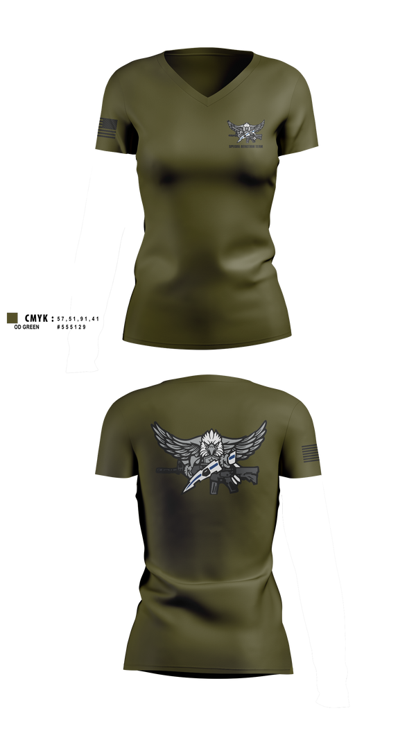 Womens Short Sleeve Vneck Shirt, Special Reaction Team, Marines, Teamtime, Team time, sublimation, custom sports apparel, team uniforms, spirit wear, spiritwear, sports uniforms, custom shirts, team store, custom team store, fundraiser sports, apparel fundraiser