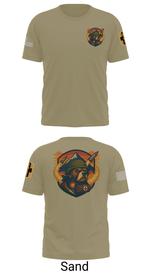 Old School Cotton Feel Shirt, 10th Field Hospital (FWD), , Teamtime, Team time, sublimation, custom sports apparel, team uniforms, spirit wear, spiritwear, sports uniforms, custom shirts, team store, custom team store, fundraiser sports, apparel fundraiser