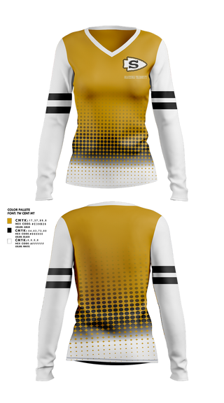 Womens Long Sleeve Vneck Shirt, Sachem Varsity Gymnastics, Spirit Store, Teamtime, Team time, sublimation, custom sports apparel, team uniforms, spirit wear, spiritwear, sports uniforms, custom shirts, team store, custom team store, fundraiser sports, apparel fundraiser