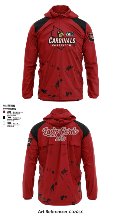 Lady Cardinals 2K13  Windbreaker - 1