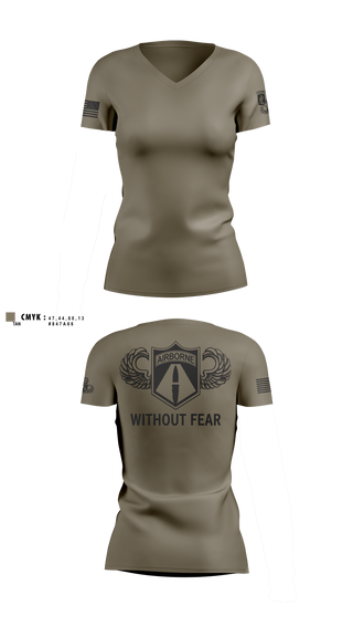 Womens Short Sleeve Vneck Shirt, 4-319 AFAR, Assassin Battery, Army, Teamtime, Team time, sublimation, custom sports apparel, team uniforms, spirit wear, spiritwear, sports uniforms, custom shirts, team store, custom team store, fundraiser sports, apparel fundraiser