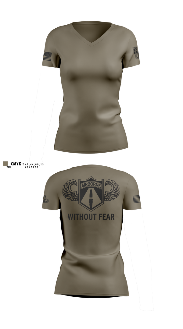Womens Short Sleeve Vneck Shirt, 4-319 AFAR, Assassin Battery, Army, Teamtime, Team time, sublimation, custom sports apparel, team uniforms, spirit wear, spiritwear, sports uniforms, custom shirts, team store, custom team store, fundraiser sports, apparel fundraiser