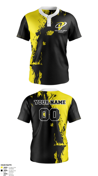 Two Button Softball Jersey, Velocity Gulf Coast, Softball, Teamtime, Team time, sublimation, custom sports apparel, team uniforms, spirit wear, spiritwear, sports uniforms, custom shirts, team store, custom team store, fundraiser sports, apparel fundraiser