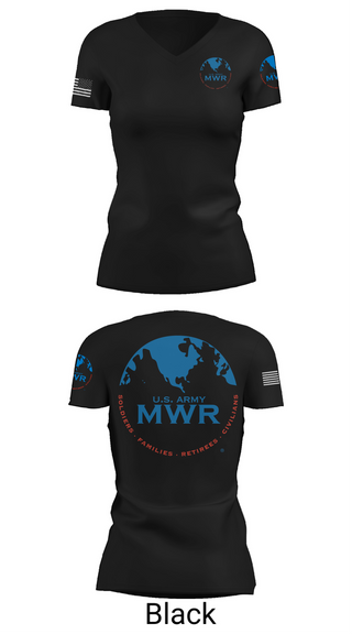 Womens Short Sleeve Vneck Shirt, FAMILY AND MORALE, WELFARE AND RECREATION, , Teamtime, Team time, sublimation, custom sports apparel, team uniforms, spirit wear, spiritwear, sports uniforms, custom shirts, team store, custom team store, fundraiser sports, apparel fundraiser