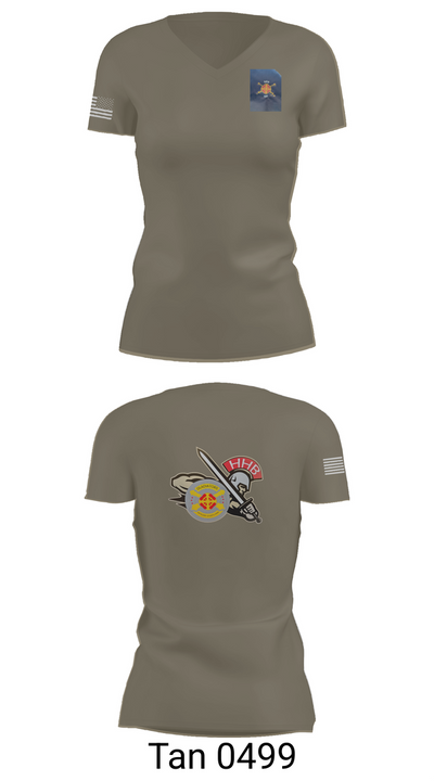 HHB, 428th Field Artillery Brigade 81466610 Women's Short Sleeve V-neck Shirt - 68