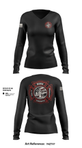 Mora county fire 35784959 Women's Long Sleeve V-neck Shirt - 25