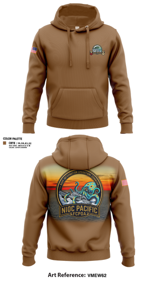 Hoodie, NIOC Pacific FCPOA, Navy, Teamtime, Team time, sublimation, custom sports apparel, team uniforms, spirit wear, spiritwear, sports uniforms, custom shirts, team store, custom team store, fundraiser sports, apparel fundraiser
