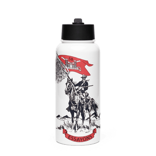 58th CEC-A 1391963 Stainless Steel Water Bottle with a Straw Lid