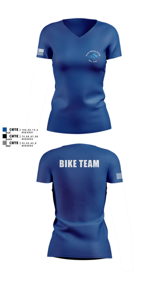 Womens Short Sleeve Vneck Shirt, Prince William Bike Team, , Teamtime, Team time, sublimation, custom sports apparel, team uniforms, spirit wear, spiritwear, sports uniforms, custom shirts, team store, custom team store, fundraiser sports, apparel fundraiser