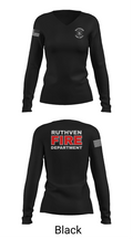 Ruthven Fire Department 30542802 Women's Long Sleeve V-neck Shirt - 23