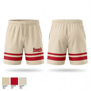 Athletic Shorts With Pockets, Angels, Baseball, Teamtime, Team time, sublimation, custom sports apparel, team uniforms, spirit wear, spiritwear, sports uniforms, custom shirts, team store, custom team store, fundraiser sports, apparel fundraiser