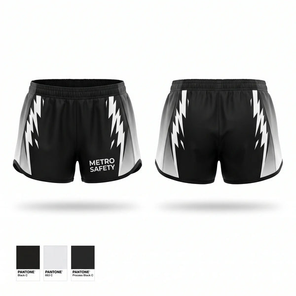 Womens Shorts, Metro safety, , Teamtime, Team time, sublimation, custom sports apparel, team uniforms, spirit wear, spiritwear, sports uniforms, custom shirts, team store, custom team store, fundraiser sports, apparel fundraiser
