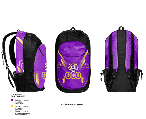 Gear Bag, Gray Court-Owings Football and Cheer, Spirit Store, Teamtime, Team time, sublimation, custom sports apparel, team uniforms, spirit wear, spiritwear, sports uniforms, custom shirts, team store, custom team store, fundraiser sports, apparel fundraiser