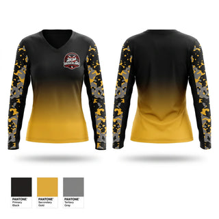 Womens Long Sleeve Vneck Shirt, Harvard Boys Golf, Golf, Teamtime, Team time, sublimation, custom sports apparel, team uniforms, spirit wear, spiritwear, sports uniforms, custom shirts, team store, custom team store, fundraiser sports, apparel fundraiser