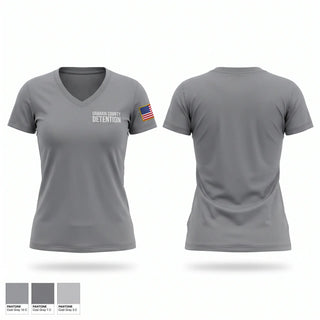 Womens Short Sleeve Vneck Shirt, Graham County Detention, Police, Teamtime, Team time, sublimation, custom sports apparel, team uniforms, spirit wear, spiritwear, sports uniforms, custom shirts, team store, custom team store, fundraiser sports, apparel fundraiser