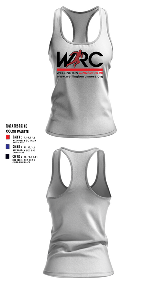 Womens Track Singlet, Wellington Runners Club, Spirit Store, Teamtime, Team time, sublimation, custom sports apparel, team uniforms, spirit wear, spiritwear, sports uniforms, custom shirts, team store, custom team store, fundraiser sports, apparel fundraiser