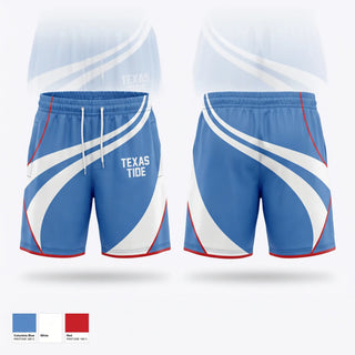 Athletic Shorts With Pockets, Texas Tide, Softball, Teamtime, Team time, sublimation, custom sports apparel, team uniforms, spirit wear, spiritwear, sports uniforms, custom shirts, team store, custom team store, fundraiser sports, apparel fundraiser