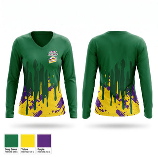Womens Long Sleeve Vneck Shirt, Cake Eaters, Ice Hockey, Teamtime, Team time, sublimation, custom sports apparel, team uniforms, spirit wear, spiritwear, sports uniforms, custom shirts, team store, custom team store, fundraiser sports, apparel fundraiser