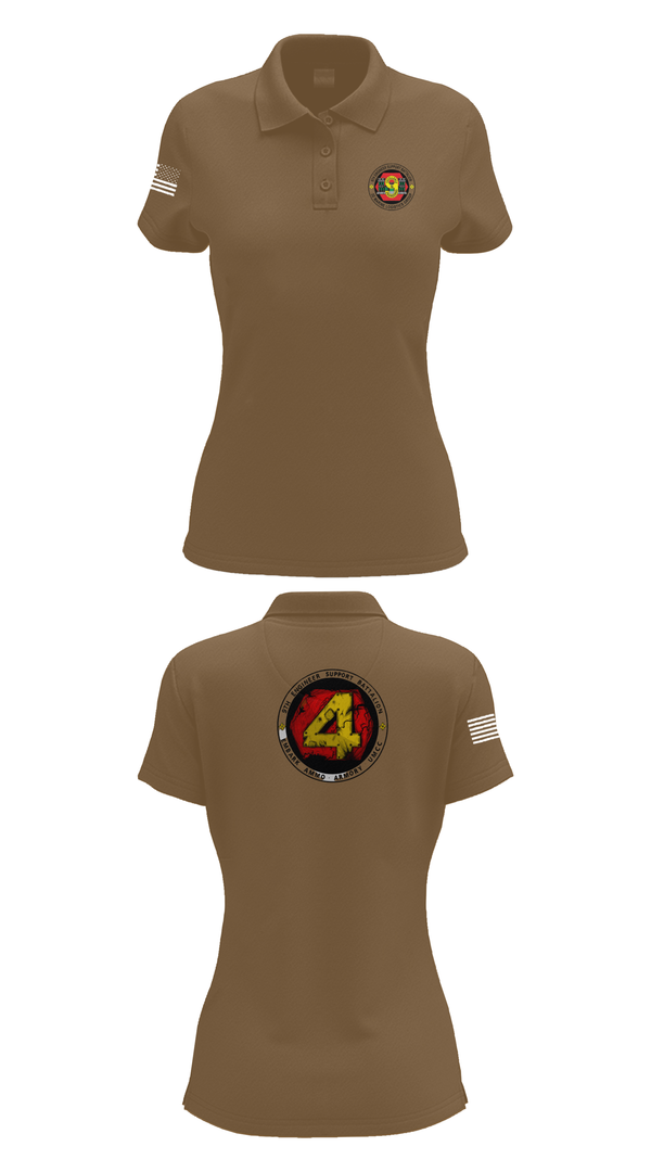 Womens Short Sleeve Performance Polo, 9th Engineer Support Battalion, Marines, Teamtime, Team time, sublimation, custom sports apparel, team uniforms, spirit wear, spiritwear, sports uniforms, custom shirts, team store, custom team store, fundraiser sports, apparel fundraiser