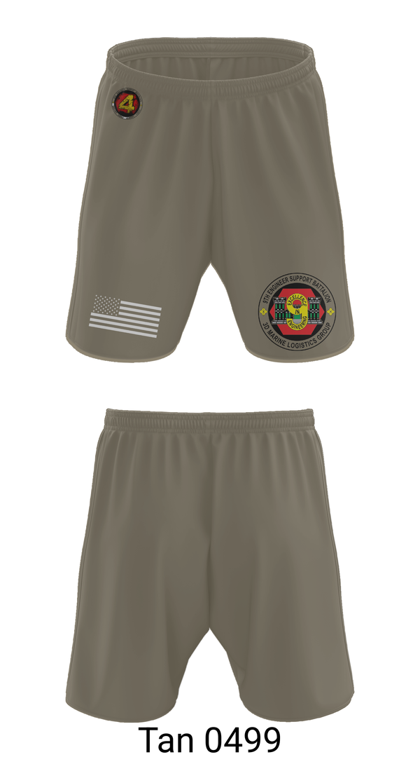 Athletic Shorts With Pockets, 9th Engineer Support Battalion, Marines, Teamtime, Team time, sublimation, custom sports apparel, team uniforms, spirit wear, spiritwear, sports uniforms, custom shirts, team store, custom team store, fundraiser sports, apparel fundraiser