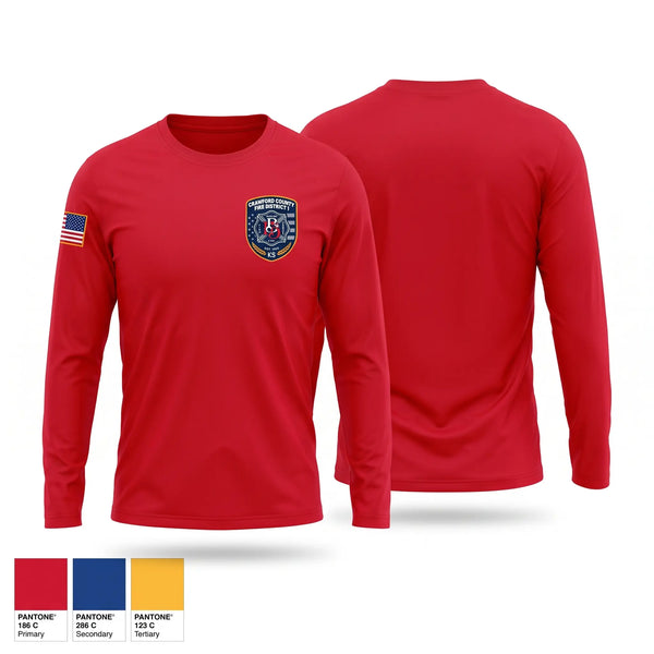 Long Sleeve Performance Shirt, Baker township fire department cr co no 1, Fire Department, Teamtime, Team time, sublimation, custom sports apparel, team uniforms, spirit wear, spiritwear, sports uniforms, custom shirts, team store, custom team store, fundraiser sports, apparel fundraiser