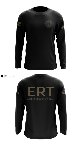Long Sleeve Performance Shirt, Evidence Recovery Team, Police, Teamtime, Team time, sublimation, custom sports apparel, team uniforms, spirit wear, spiritwear, sports uniforms, custom shirts, team store, custom team store, fundraiser sports, apparel fundraiser