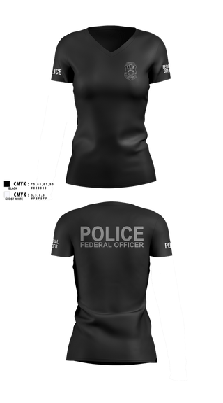Womens Short Sleeve Vneck Shirt, ICE ERO Atlanta, Police, Teamtime, Team time, sublimation, custom sports apparel, team uniforms, spirit wear, spiritwear, sports uniforms, custom shirts, team store, custom team store, fundraiser sports, apparel fundraiser