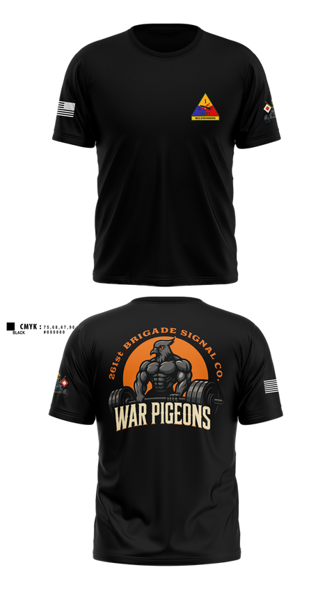 Short Sleeve Performance Shirt, 261st War Pigeons, Army, Teamtime, Team time, sublimation, custom sports apparel, team uniforms, spirit wear, spiritwear, sports uniforms, custom shirts, team store, custom team store, fundraiser sports, apparel fundraiser