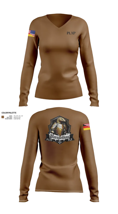 PLXP PLT Pangolins 58795732 Women's Long Sleeve V-neck Shirt - 31