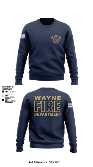 Crew Neck Sweatshirt, Wayne Fire Department, Fire Department, Teamtime, Team time, sublimation, custom sports apparel, team uniforms, spirit wear, spiritwear, sports uniforms, custom shirts, team store, custom team store, fundraiser sports, apparel fundraiser