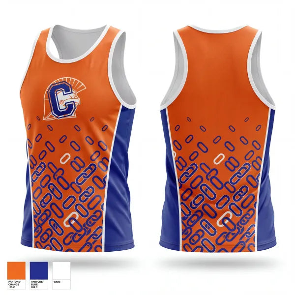 Mens Track Singlet, Carolina Trojans Track & Field, Track & Field, Teamtime, Team time, sublimation, custom sports apparel, team uniforms, spirit wear, spiritwear, sports uniforms, custom shirts, team store, custom team store, fundraiser sports, apparel fundraiser