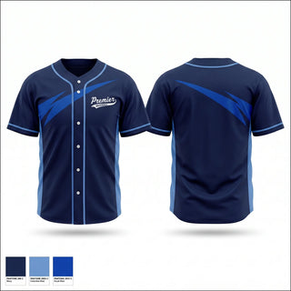 Full Button Baseball Jersey, Premier Baseball, Baseball, Teamtime, Team time, sublimation, custom sports apparel, team uniforms, spirit wear, spiritwear, sports uniforms, custom shirts, team store, custom team store, fundraiser sports, apparel fundraiser