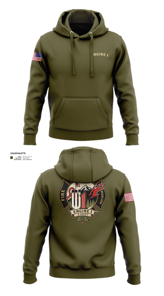Hoodie, Engine 1, Fire Department, Teamtime, Team time, sublimation, custom sports apparel, team uniforms, spirit wear, spiritwear, sports uniforms, custom shirts, team store, custom team store, fundraiser sports, apparel fundraiser