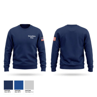 Crew Neck Sweatshirt, Cazadero Fire, Fire Department, Teamtime, Team time, sublimation, custom sports apparel, team uniforms, spirit wear, spiritwear, sports uniforms, custom shirts, team store, custom team store, fundraiser sports, apparel fundraiser