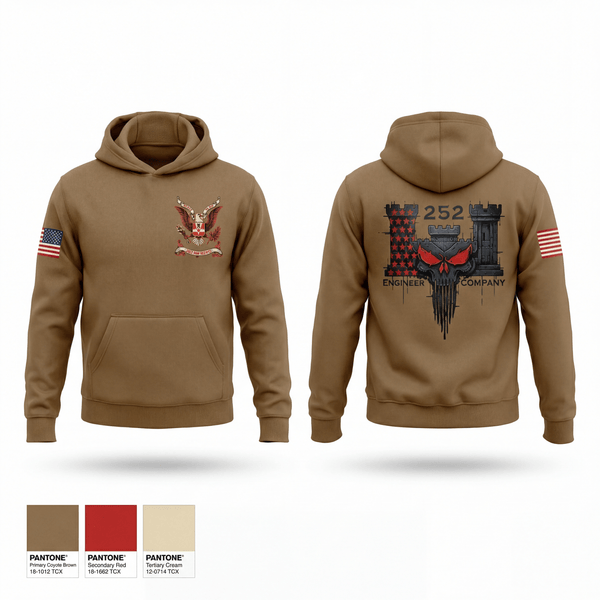 Hoodie, 252 ENG CO, National Guard, Teamtime, Team time, sublimation, custom sports apparel, team uniforms, spirit wear, spiritwear, sports uniforms, custom shirts, team store, custom team store, fundraiser sports, apparel fundraiser