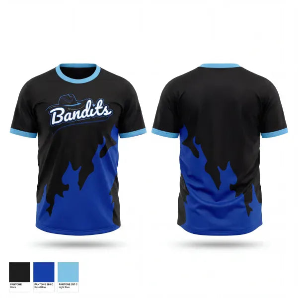 Old School Cotton Feel Shirt, BANDITS, Softball, Teamtime, Team time, sublimation, custom sports apparel, team uniforms, spirit wear, spiritwear, sports uniforms, custom shirts, team store, custom team store, fundraiser sports, apparel fundraiser